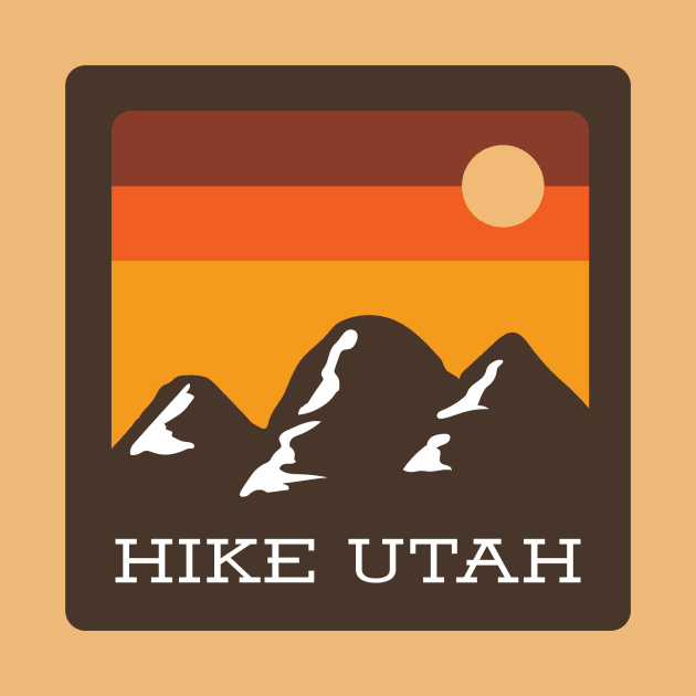 Hike Utah Retro Logo by HolidayShirts