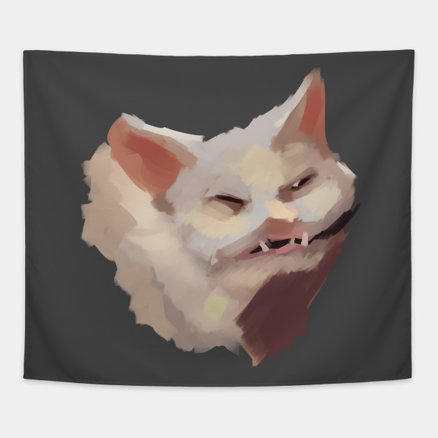 Hilarious Cringing Cat Meme Version 2 Cats Tapestry Teepublic Au