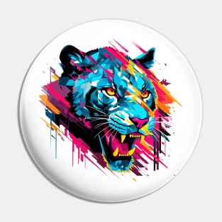 Panther Animal Freedom World Wildlife Wonder Abstract Pin