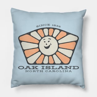 Oak Island, NC Summertime Smiley Sunshine Pillow