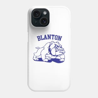 Blanton Bulldogs Elementary Retro Design Blue Phone Case