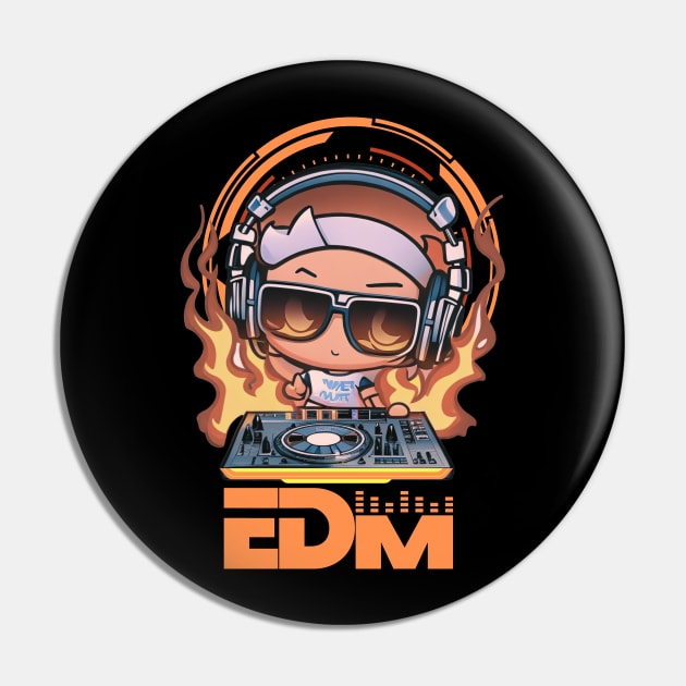 EDM Rose DJ Tee! Orange/Rose Pin by SocietyTwentyThree