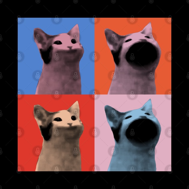 Popping Cat Pop Art by AquarellChill