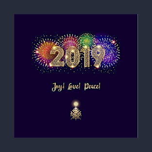 2019 Happy Winter Holiday Fireworks T-Shirt