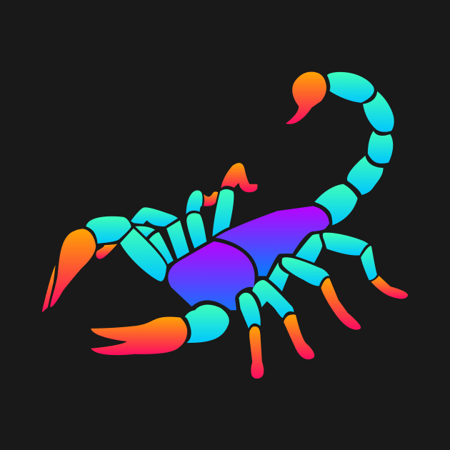 Trippy Psychedelic Rave Scorpion by MeatMan