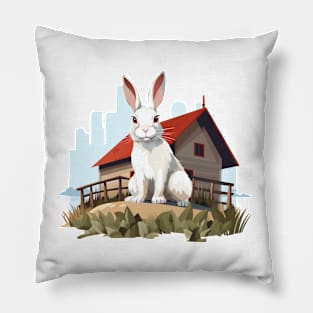 Farm Rabbit Pillow