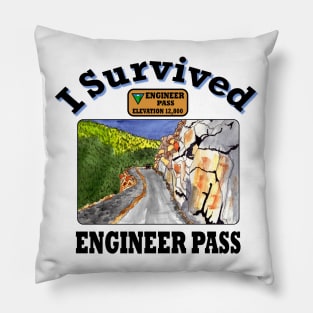 I Survived Engineer Pass Painting 1, Ouray Colorado Pillow