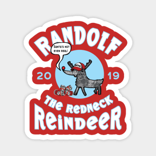 Randolf the Redneck Reindeer Magnet