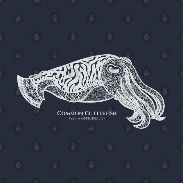 Cuttlefish with Common and Latin Names - dark colors by Green Paladin