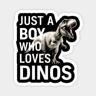 Just A Boy Who Loves Dinos Magnet