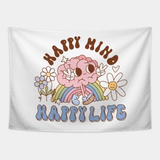 Happy Mind Happy Life Tapestry