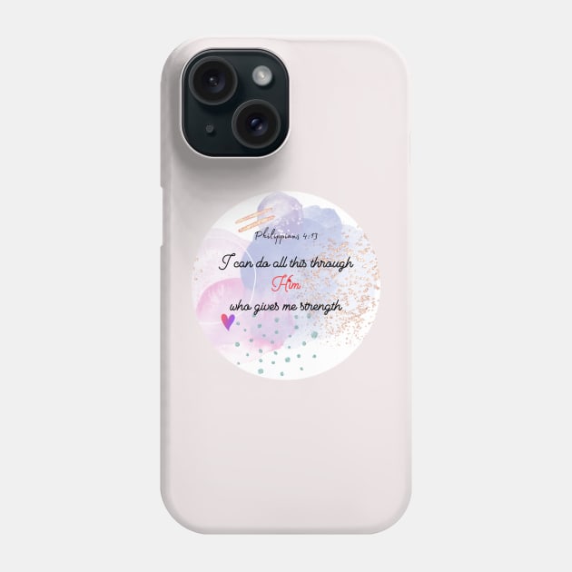 Bible verse - Christian gift Phone Case by S K