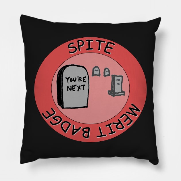 Spite Merit Badge Pillow by GiiPiiD