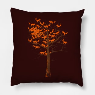 Blazing Fox Tree Pillow