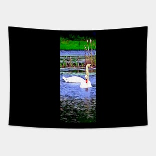 Cartoon Swans Tapestry