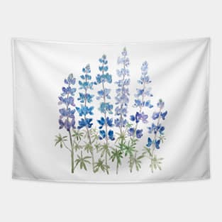 blue and purple lupin flowers Tapestry