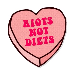 Riots Not Diets - Love Heart Feminist Design T-Shirt