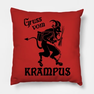 Gruss Vom Krampus - Greetings From Krampus Pillow