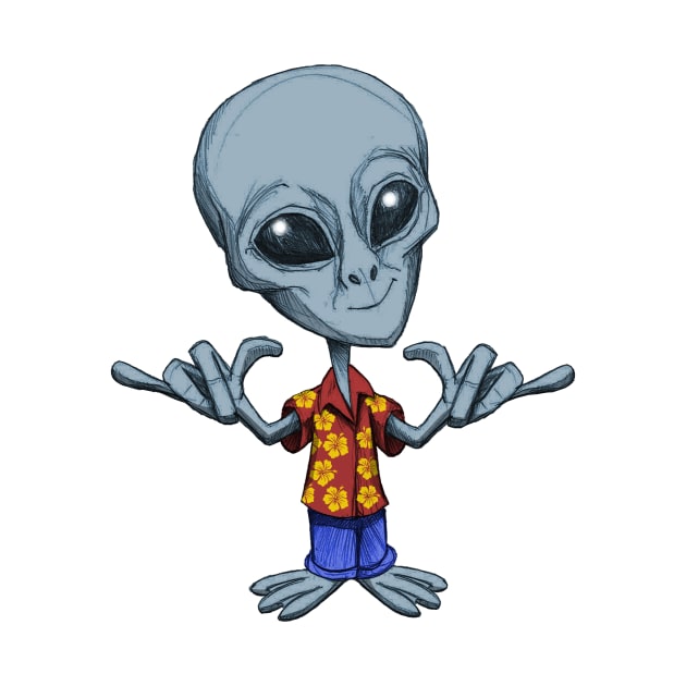 Aloha Alien by Wickedcartoons