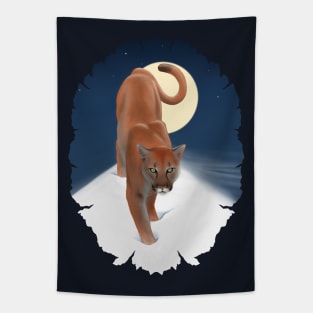 Mountain Lion Cougar Graphic Design Tapestry