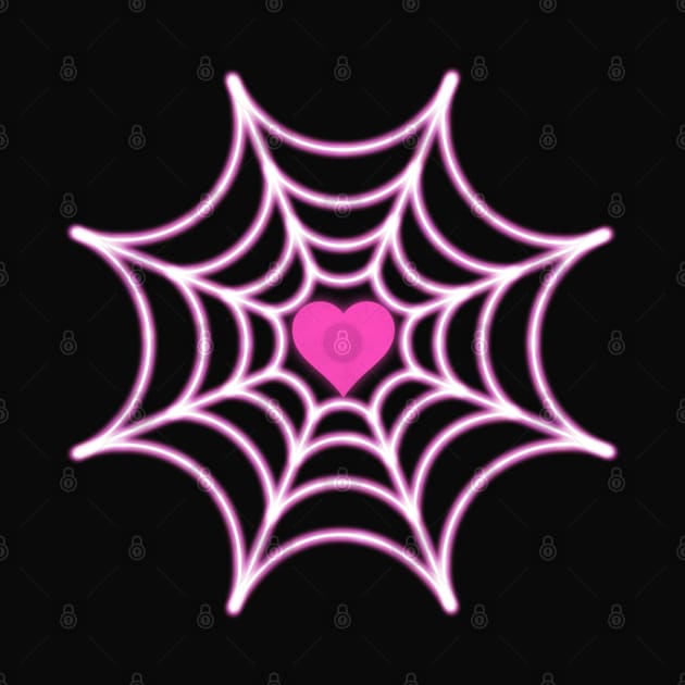 Spidey girl web, pink web with heart, ghost spider web by PrimeStore