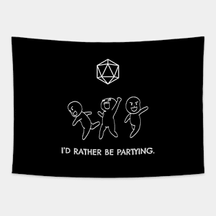 Id Rather Be Partying D20 Dice Disco Party Tapestry