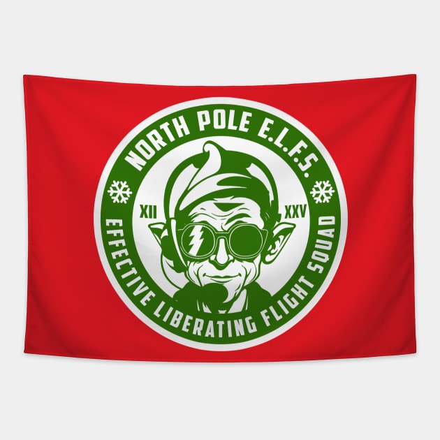 North Pole E.L.F.S. (Green) Tapestry by PopCultureShirts