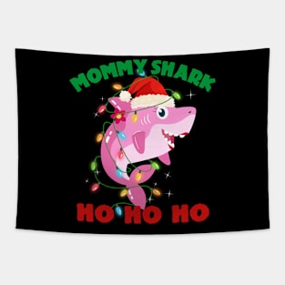 Mommy Shark Ho Ho Ho Christmas Tapestry