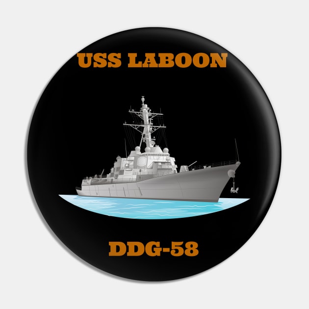 Laboon DDG-94 Destroyer Ship Pin by woormle