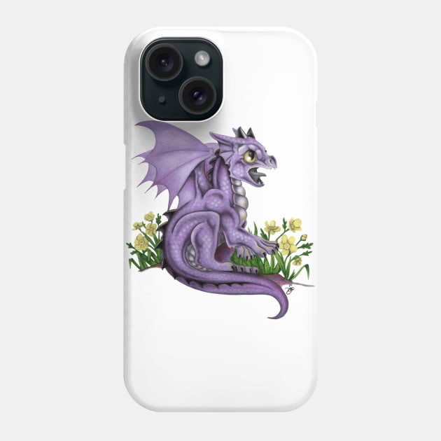 Adorable Lilac Baby Dragon Phone Case by Sandra Staple