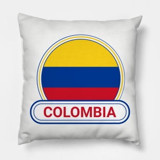 Colombia Country Badge - Colombia Flag Pillow