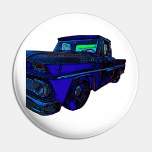 psychedelic 66 Chevy C10 Pin