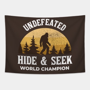 Big Foot Retro Original Undefeated Hide And Seek World Champion Tapestry