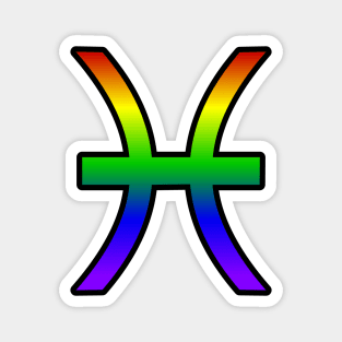 Pisces Rainbow Pride Symbol Magnet