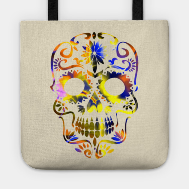 sugar skull tote bag