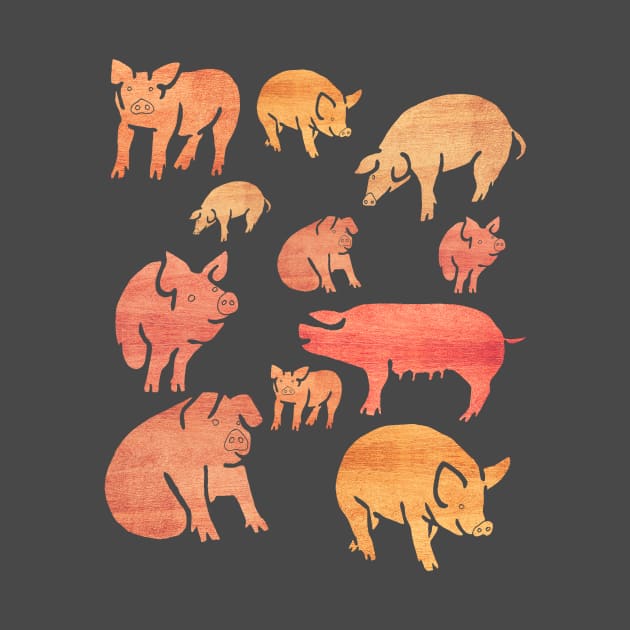 Fancy Rosegold Piggies by zeljkica