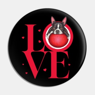 Boston Terrier Love Pin