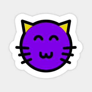 Cute Little Kitten Cat Purple Magnet