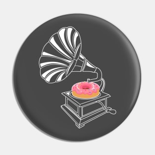 Gramophone Donut Pin