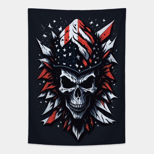 American Skull Tapestry by By_Russso