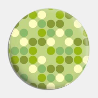 Deco Dots Spheres Circles Orbs Mid Mod Classy Print Pattern Greens Pin