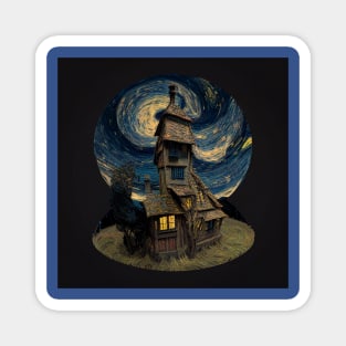 Starry Night Over The Burrow Magnet