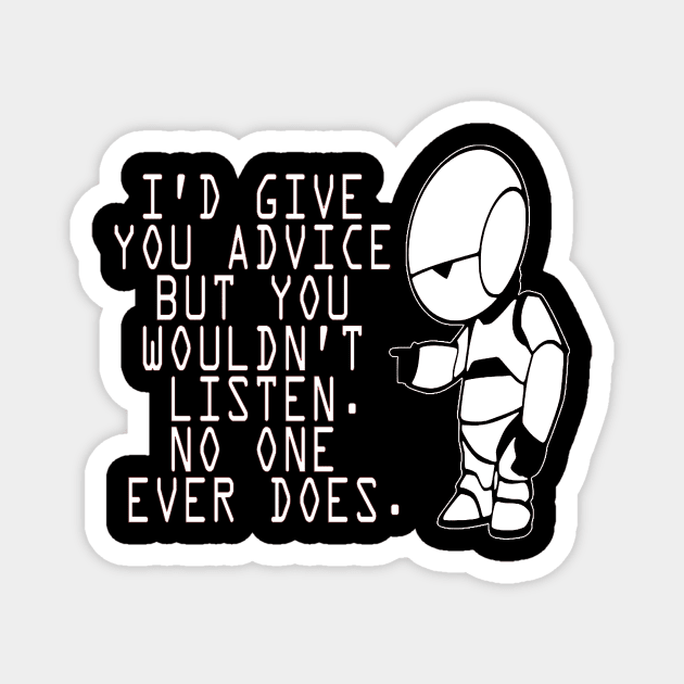 Marvin Advice - Hitchhikers Guide to the Galaxy Magnet by OtakuPapercraft