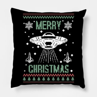 Merry Christmas with aliens Pillow