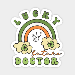 Lucky Future Doctor for Kids, St. Patricks Day Kids Gift, Future Doctor, Lucky Shamrock, Rainbow Lucky Future Doctor Kids Magnet