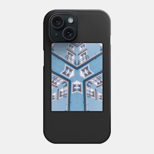 Kaleidoscopic image of facade of building in Lisbon, Portugal Phone Case