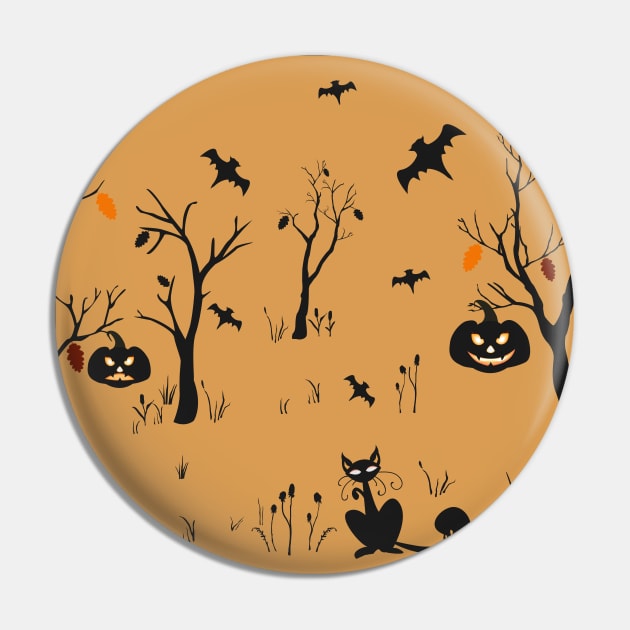 Halloween Pattern Pin by Countryside