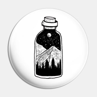 Starry night in a bottle Pin