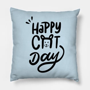 Happy Cat Day Pillow