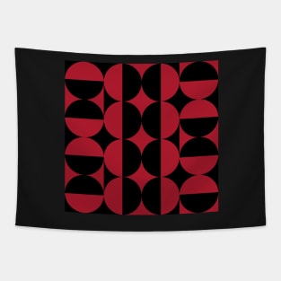 red and black geometric pattern Tapestry